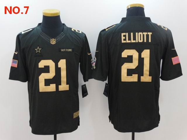 Men's Dallas Cowboys #21 Ezekiel Elliott Jerseys NO.7;